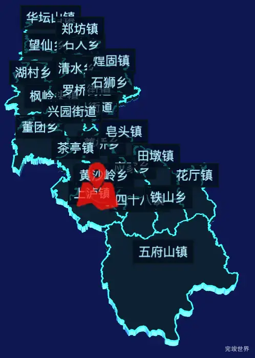 echarts上饶市广信区geoJson地图3d地图自定义图标