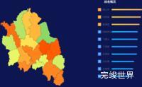 echarts上饶市玉山县geoJson地图地图排行榜效果效果