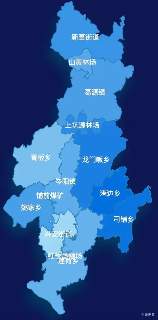 echarts上饶市横峰县geoJson地图 tooltip轮播