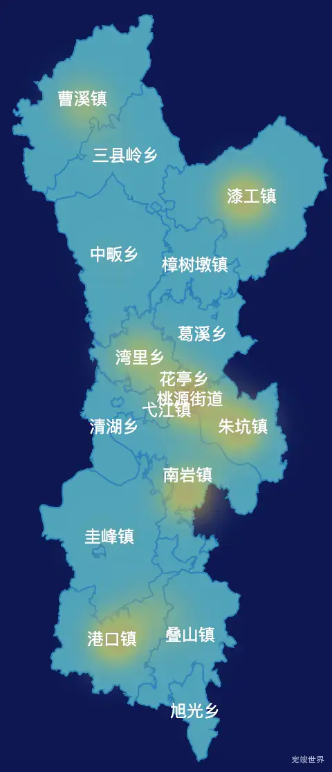 echarts上饶市弋阳县geoJson地图热力图