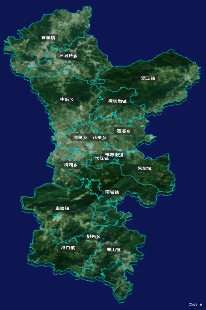 threejs上饶市弋阳县geoJson地图3d地图CSS3D标签