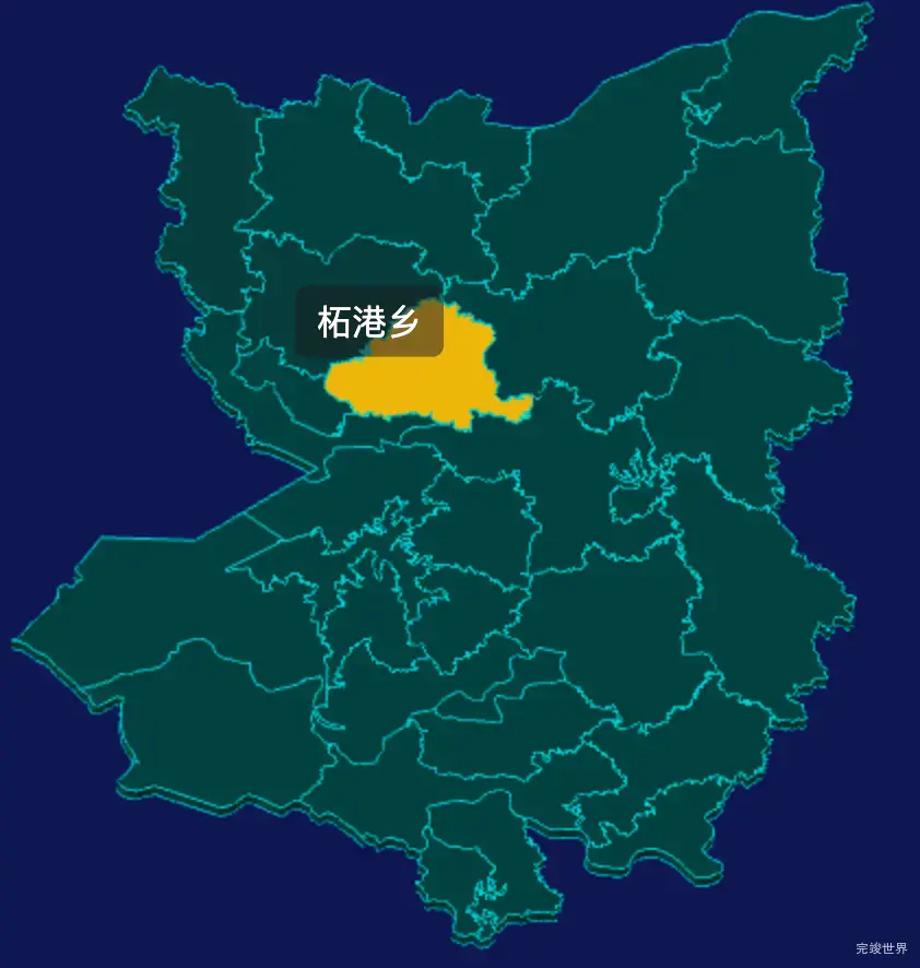 threejs上饶市鄱阳县geoJson地图3d地图