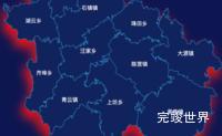 echarts上饶市万年县geoJson地图阴影实例代码