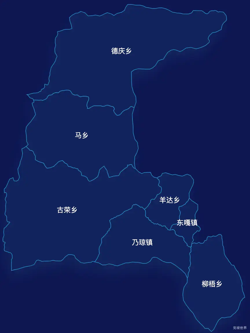 echarts拉萨市堆龙德庆区geoJson地图地图下钻展示