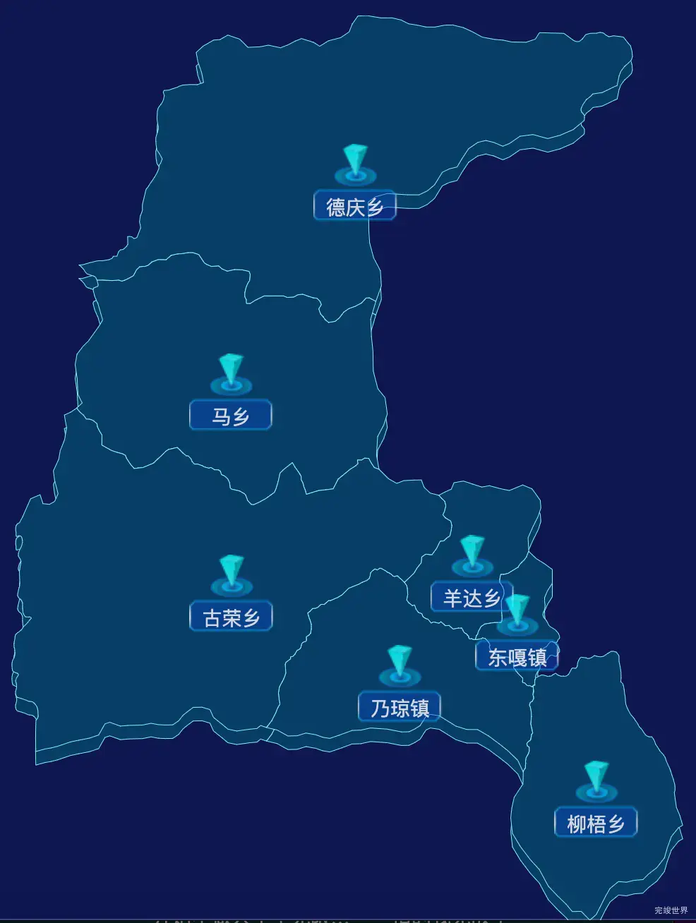 echarts拉萨市堆龙德庆区geoJson地图点击跳转到指定页面