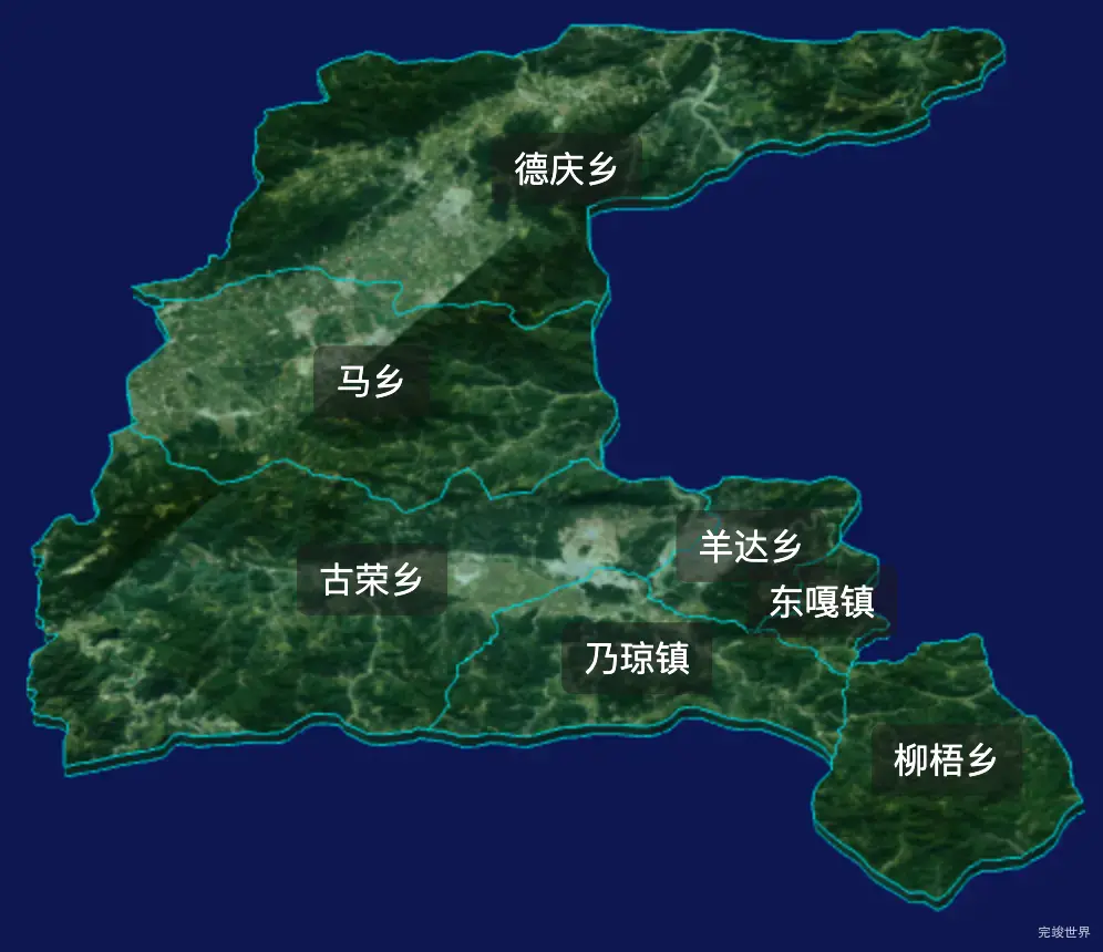 threejs拉萨市堆龙德庆区geoJson地图3d地图css2d标签