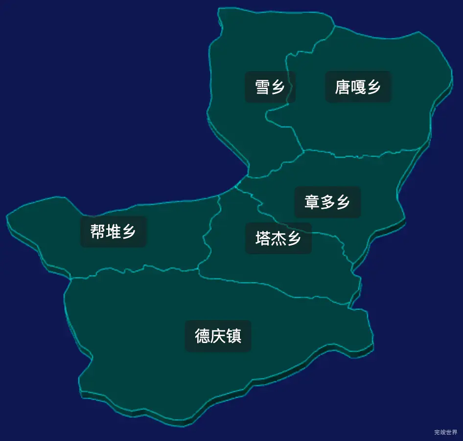 threejs拉萨市达孜区geoJson地图3d地图