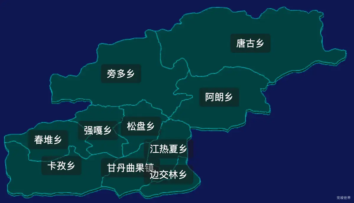 threejs拉萨市林周县geoJson地图3d地图css2d标签