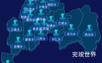 echarts日喀则市江孜县geoJson地图点击跳转到指定页面演示实例