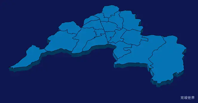 echarts日喀则市江孜县geoJson地图3d地图实例旋转动画