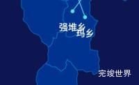 echarts日喀则市白朗县geoJson地图自定义引导线代码演示