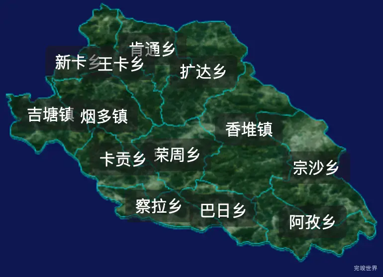 1threejs昌都市察雅县geoJson地图3d地图