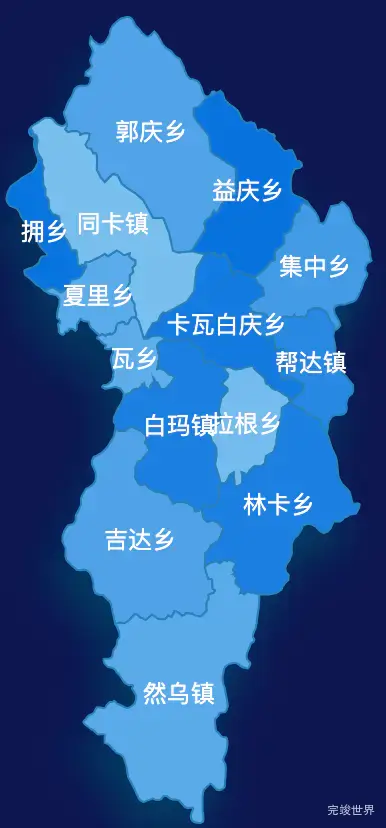 echarts昌都市八宿县geoJson地图 tooltip轮播