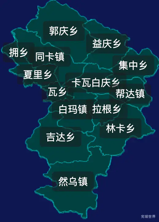 threejs昌都市八宿县geoJson地图3d地图