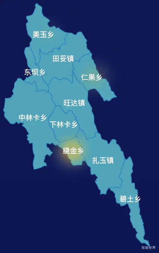 echarts昌都市左贡县geoJson地图热力图