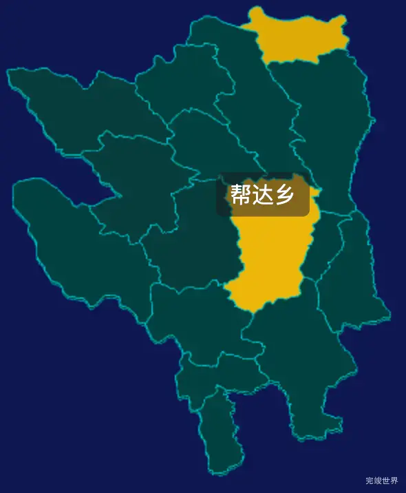 threejs昌都市芒康县geoJson地图3d地图指定区域闪烁