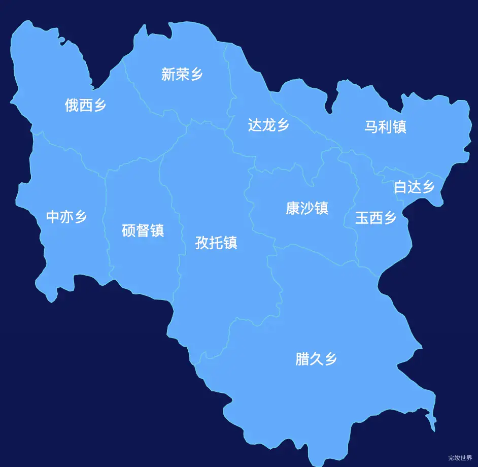 echarts昌都市洛隆县geoJson地图全局颜色渐变