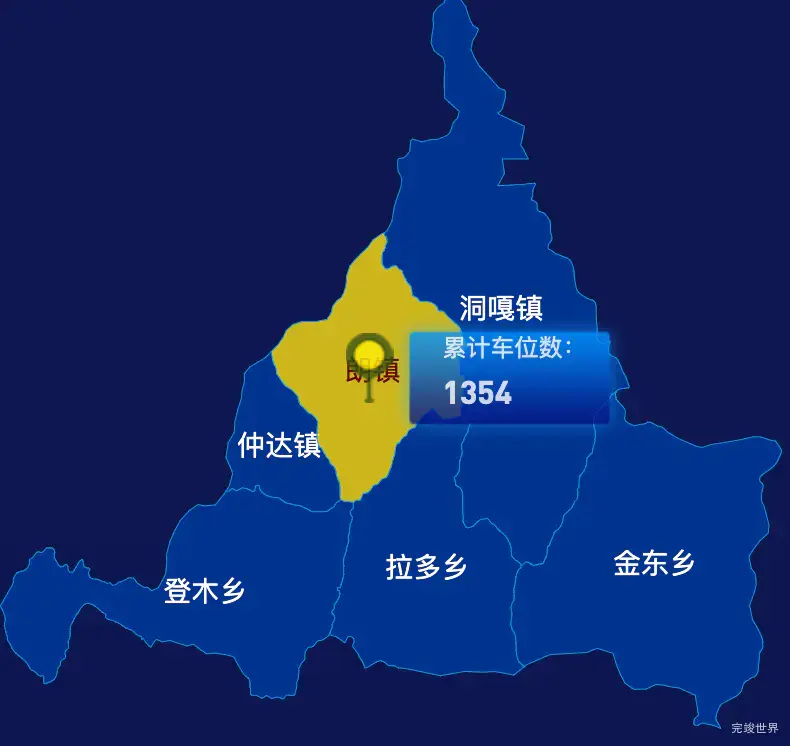 echarts林芝市朗县geoJson地图点击地图插小旗