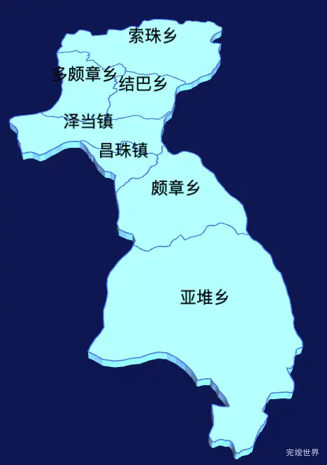 echarts山南市乃东区geoJson地图3d地图