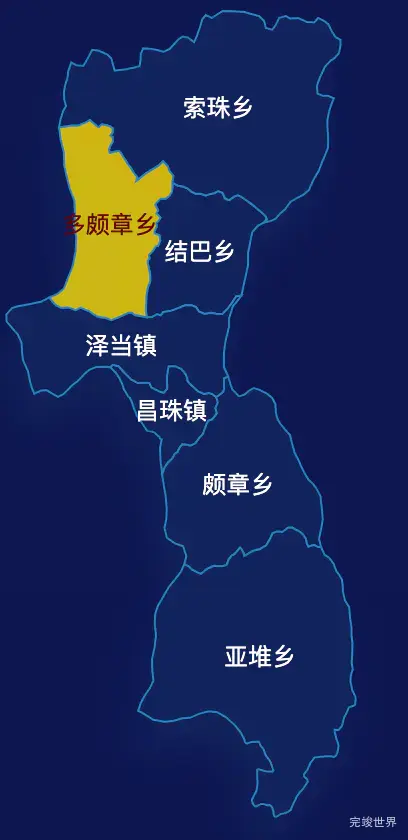 echarts山南市乃东区geoJson地图地图下钻展示