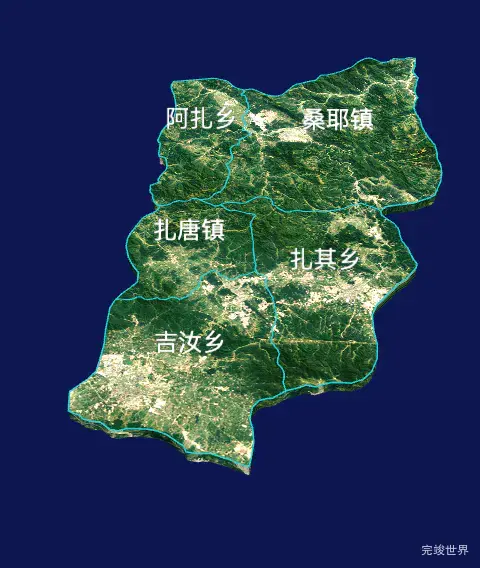 echarts山南市扎囊县geoJson地图3d地图自定义贴图-绿色地面