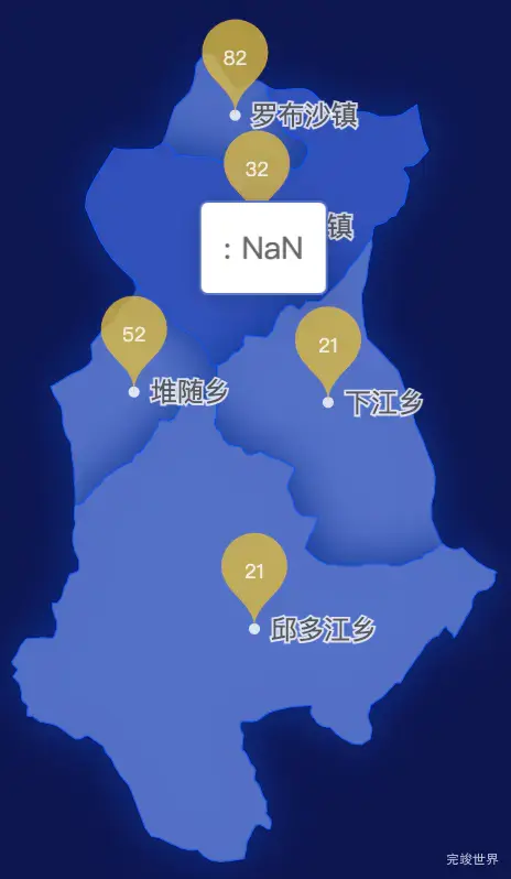 echarts山南市曲松县geoJson地图水滴状气泡图