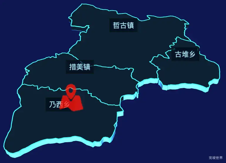 echarts山南市措美县geoJson地图3d地图自定义图标