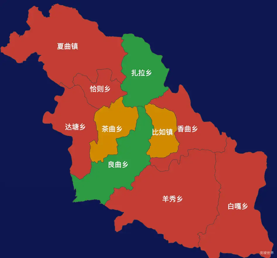 echarts那曲市比如县geoJson地图tooltip自定义html