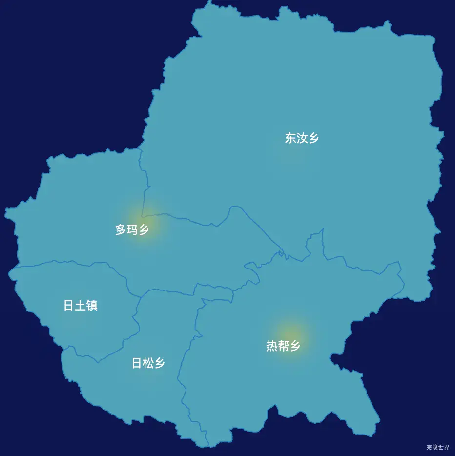 echarts阿里地区日土县geoJson地图热力图