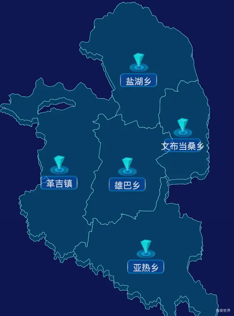 echarts阿里地区革吉县geoJson地图点击跳转到指定页面