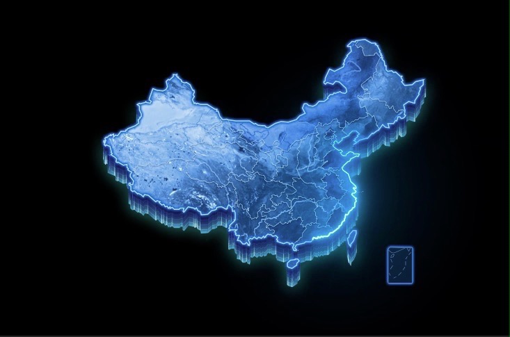 echarts给自定义地图添加流光效果