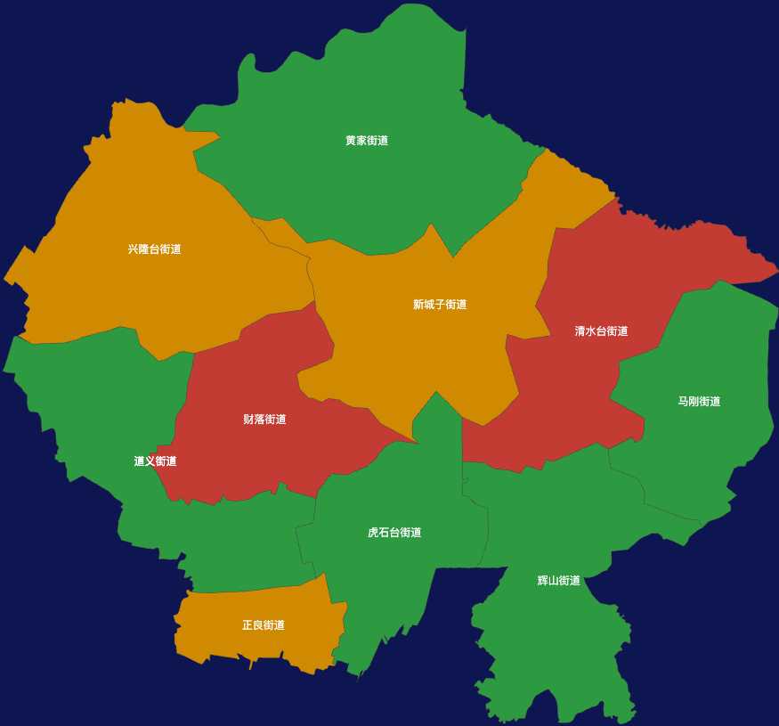 echarts沈阳市沈北新区geoJson地图 tooltip轮播