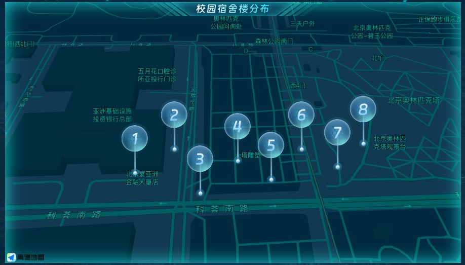 校园宿舍楼分布