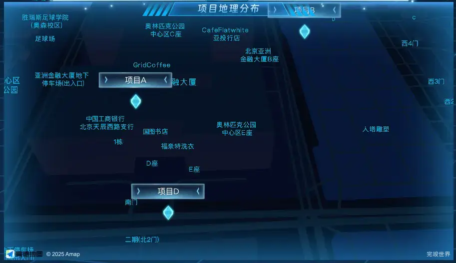 项目地理分布